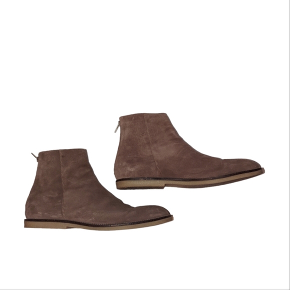 Men Zara Split Ankle Suede Leather Back Zipper Casual Ankle Boots Men's Size 44 - Picture 8 of 12